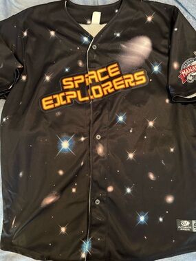 Brevard County manatees Space Explorers Black Graphic Jersey game used